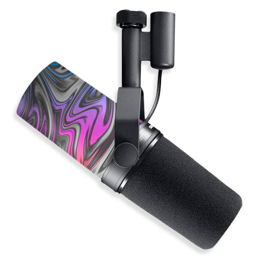 titanium liquid marble shure sm7b microphone cover skin