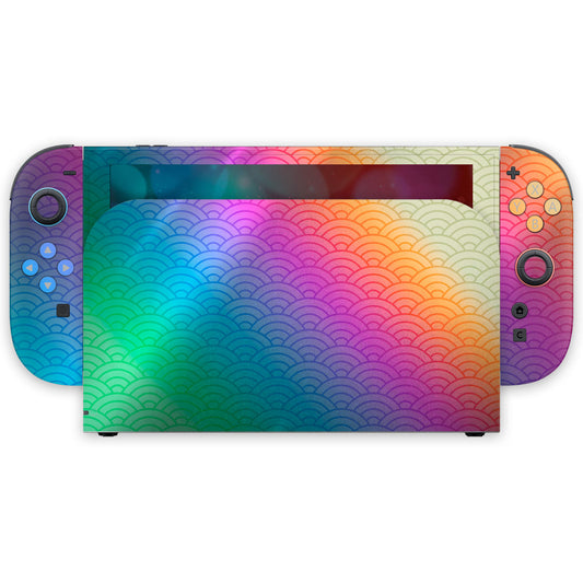 Titanium Seigaiha Waves Nintendo Switch 2 Skin
