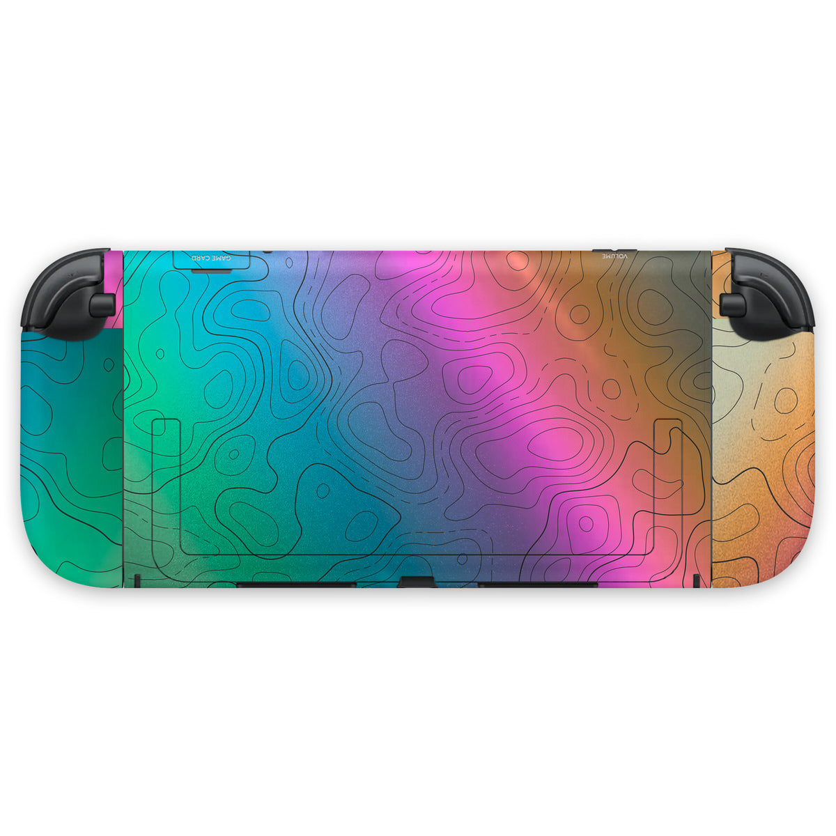 titanium topographic nintendo switch 2 console & joycon skin