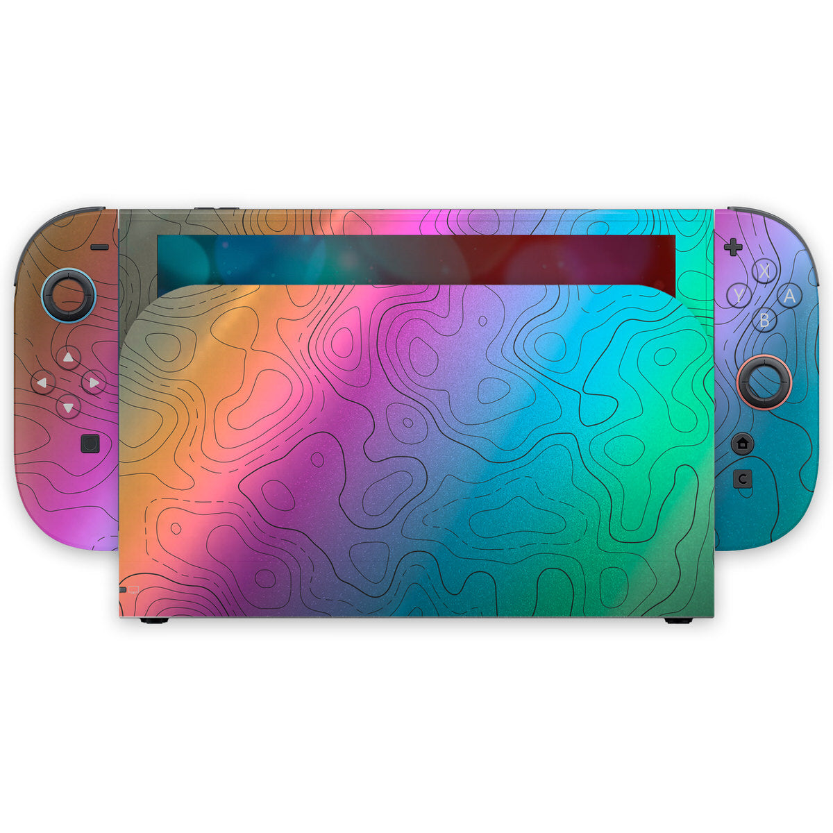 titanium topographic nintendo switch 2 skin