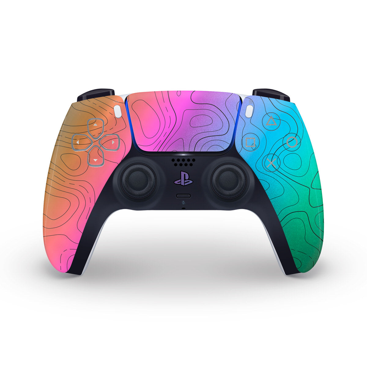 titanium topographic ps5 controller skin