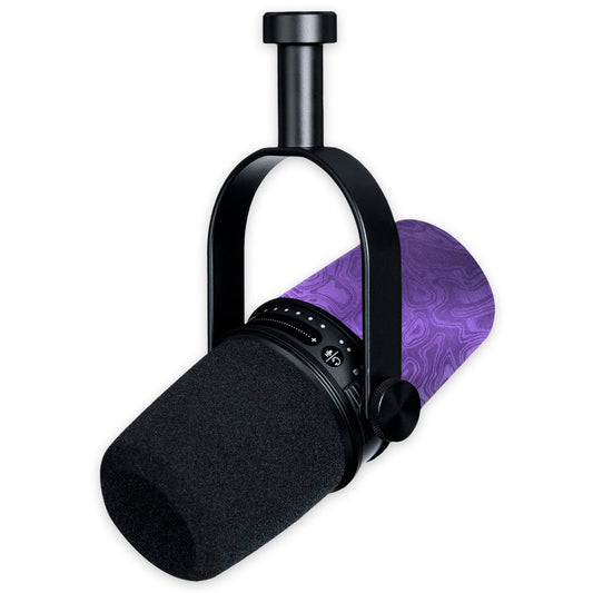 violet damascus shure mv7 microphone skin