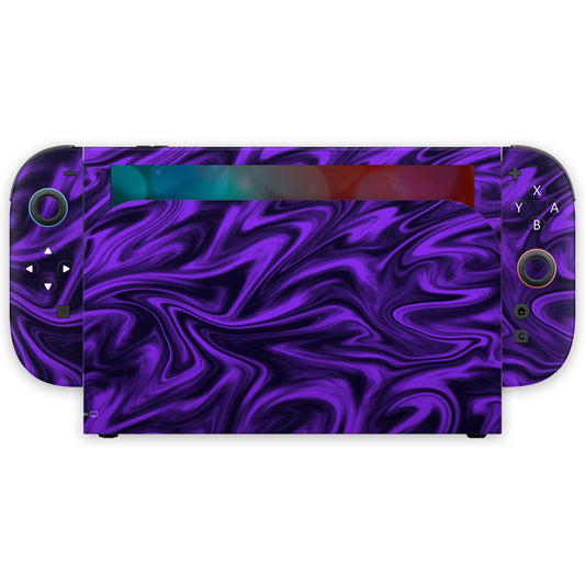 violet liquid marble nintendo switch 2 skin