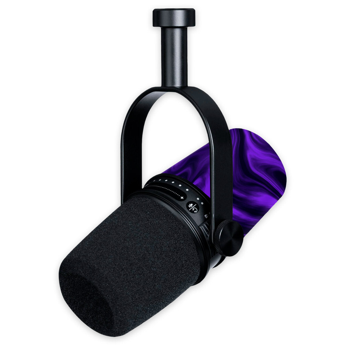 violet liquid marble shure mv7 microphone skin