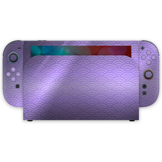 violet seigaiha waves nintendo switch 2 skin