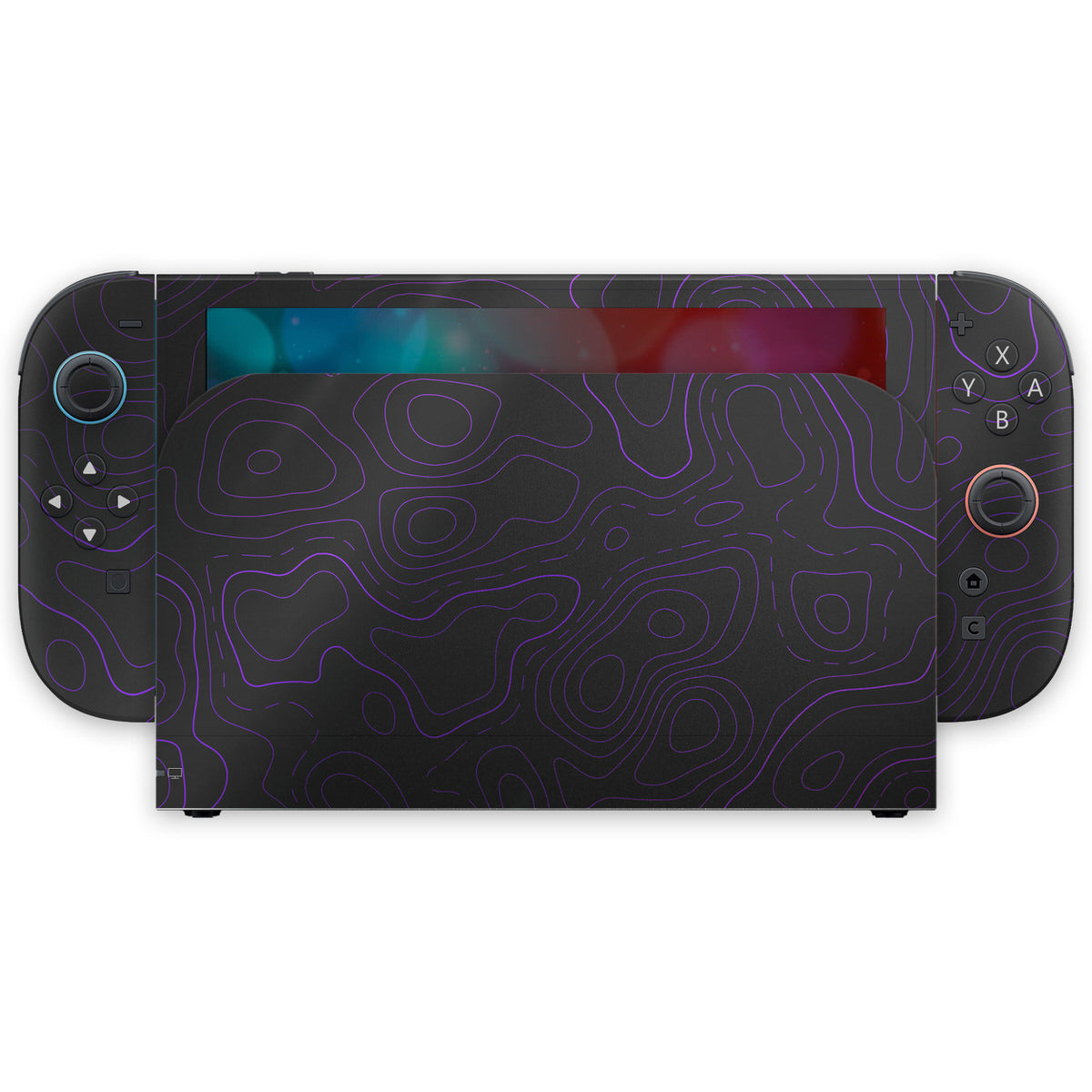 violet topographic nintendo switch 2 skin
