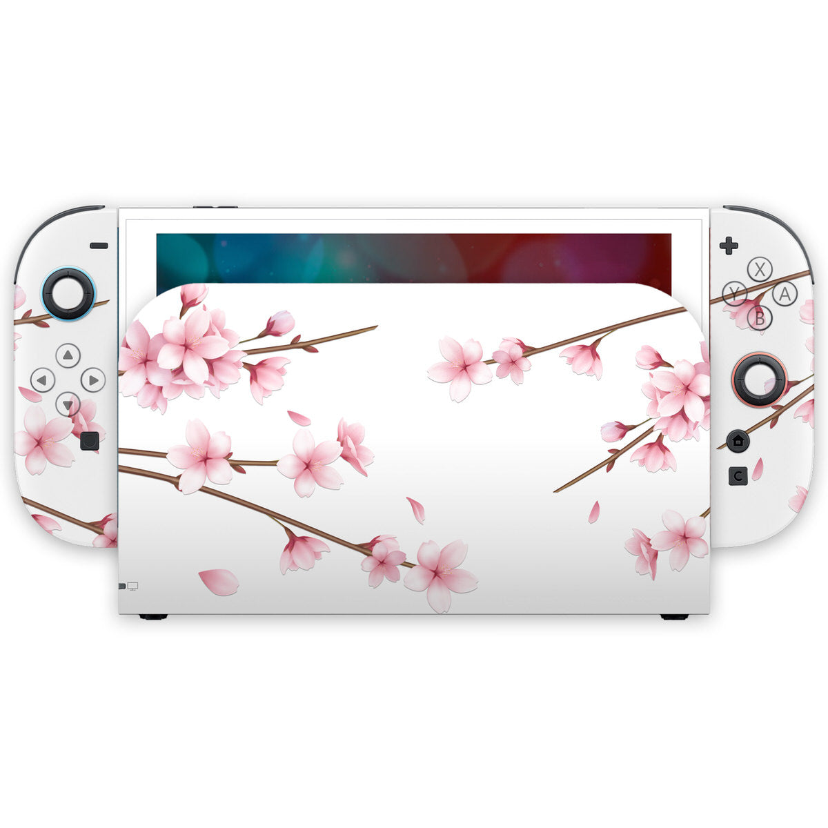 White Cherry Blossom Nintendo Switch 2 Skin