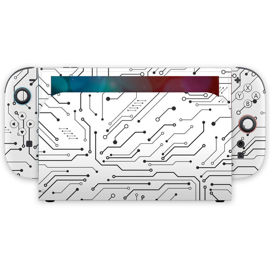 white cybernetic nintendo switch 2 skin