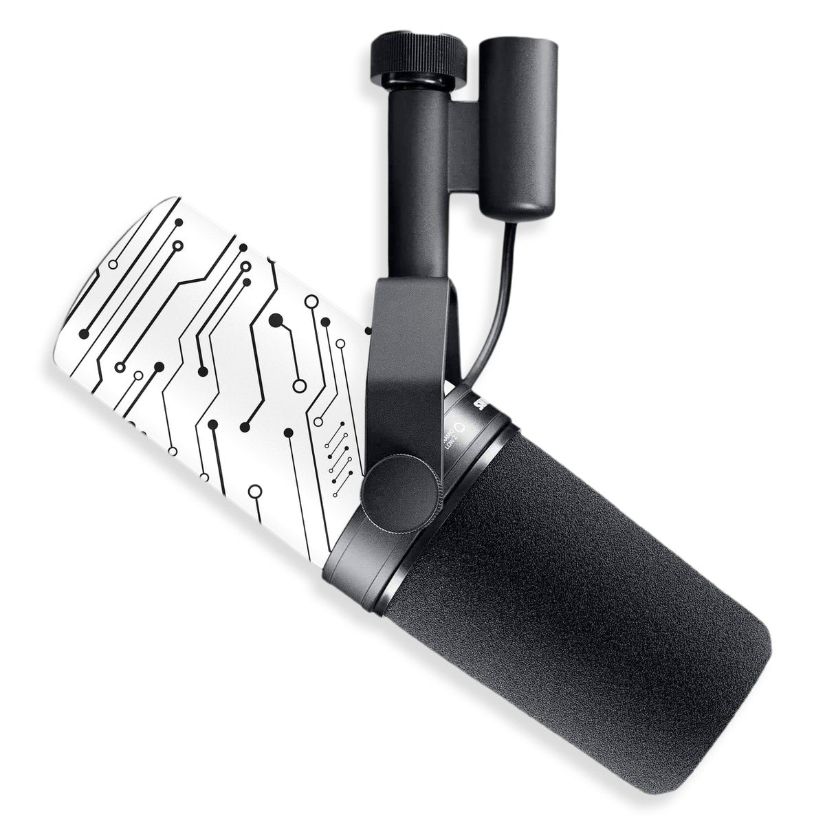 white cybernetic shure sm7b microphone skin