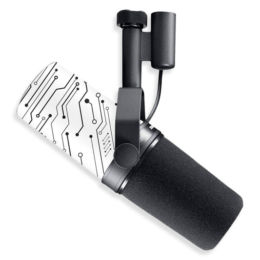 white cybernetic shure sm7b microphone skin
