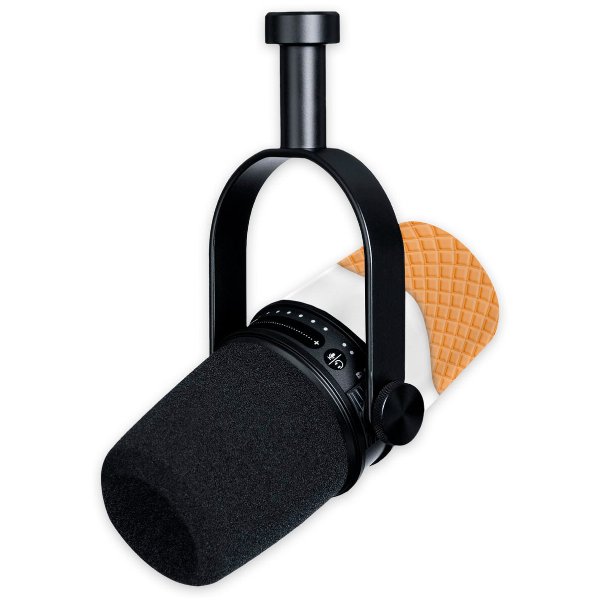 white ice cream shure mv7 microphone decal skin
