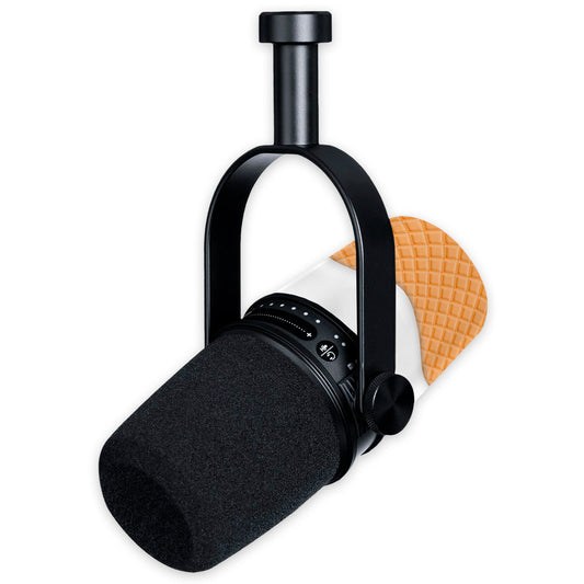 white ice cream shure mv7 microphone decal skin