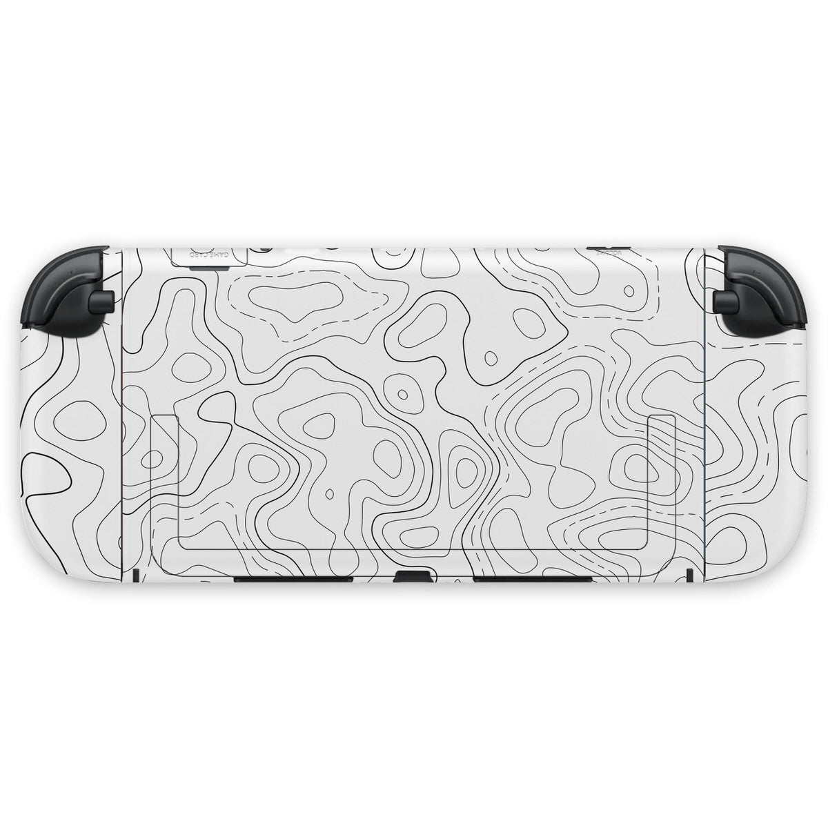 white topographic nintendo switch 2 console & joycon skin