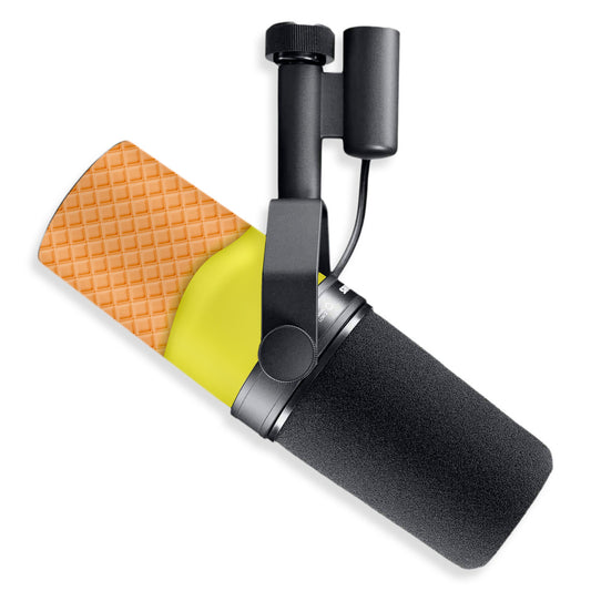 yellow ice cream shure sm7b microphone skin